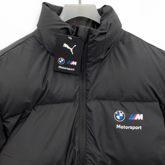 BMW Puma M Sport Racing Black Winter Puffer Bomber Ski Jacket Men's XL NEW NWT - Picture 3 of 13